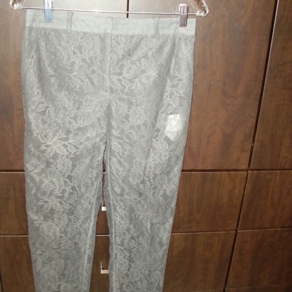 VALENTINO GRAY LACE TROUSERS PANTS SZ 4 - Picture 5 of 9